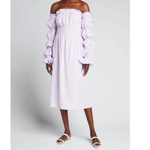 Sleeper Michelin Linen Smocked Dress (gorgeous light purple) sz small